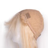 long bob with fringe human wig - 16" platinum blonde.