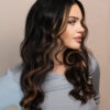 front lace human wig - 20" blonde moneypiece with balayage.