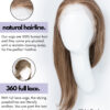 full lace human wig - 20" natural black.