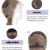 full lace human wig - 20" natural black.