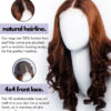 wavy human wig - 22” natural black.