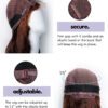 wavy human wig - 22” natural black.