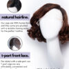 Short Wedge Human Wig - 6” Natural Black.