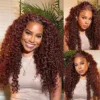 Extra 50% OFF | Sunber Reddish Brown Jerry Curly 7×5 Bye Bye Knots Lace Front Wig Real Human Hair - 13x4 Pre-Everything-No Baby Hair / 22