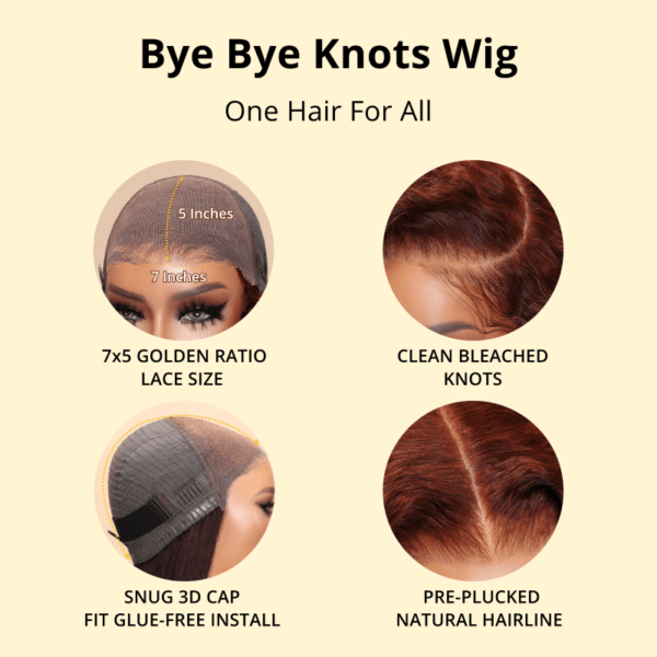 BOGO Sunber Pre-Cut Lace Reddish Brown Curly Quick & Easy Installation Glueless Wigs - 22 / 13*4 Pre Everything / No Baby Hair