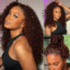 Extra 50% OFF | Sunber Reddish Brown Jerry Curly 7×5 Bye Bye Knots Lace Front Wig Real Human Hair - 13x4 Pre-Everything-No Baby Hair / 22