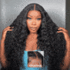 Extra 70% OFF | Sunber Wet And Wavy Curly Hair Lace Wig Real Human Hair Lace Frontal Wig - 7*5 Bye Bye Knots / With Baby Hair / 18