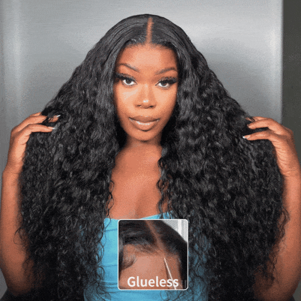 Extra 70% OFF | Sunber Wet And Wavy Curly Hair Lace Wig Real Human Hair Lace Frontal Wig - 7*5 Bye Bye Knots / With Baby Hair / 18