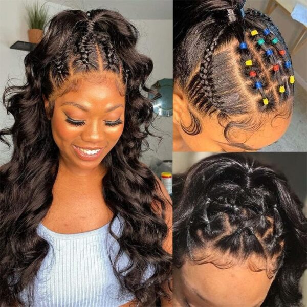 Sunber Body Wave Real Tangle-Free Transparent Lace Wig Pre-Cut Lace Human Hair - 24 / 5*5 HD Glueless Pre-Cut
