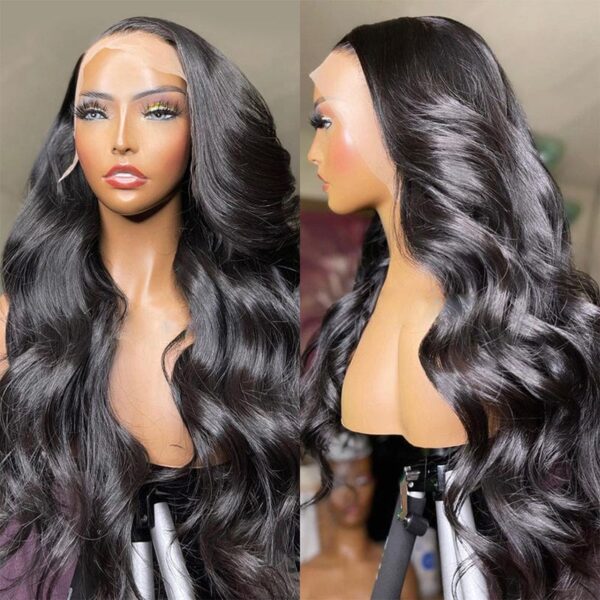 Sunber Body Wave Real Tangle-Free Transparent Lace Wig Pre-Cut Lace Human Hair - 24 / 5*5 HD Glueless Pre-Cut