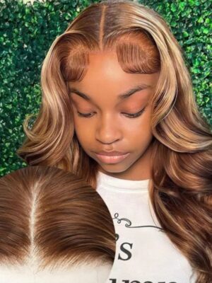 Extra 70% OFF| Sunber Body Wave Honey Blonde Highlights 6x4.75 Pre-Cut Lace Closure Human Hair Wig - 20 /  7x5 Bye Bye Knots-180% Density