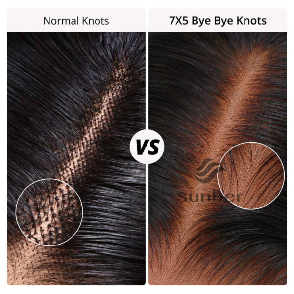 Sunber Body Wave Real Tangle-Free Transparent Lace Wig Pre-Cut Lace Human Hair - 24 / 5*5 HD Glueless Pre-Cut