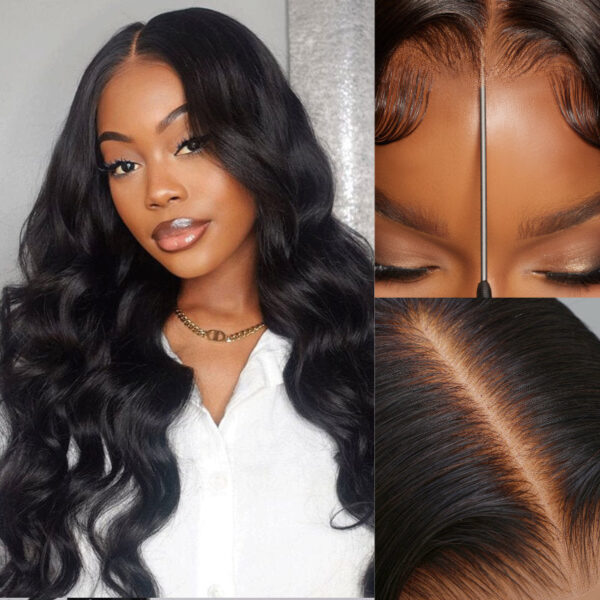 Extra 70% OFF | Sunber Deep Parting 7×5 Bye Bye Knots Pre-Cut Lace Body Wave Wig Human Hair - 5*5 HD Pre cut Lace-180% / No Baby Hair / 18