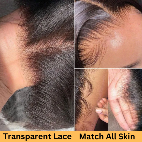 Sunber Body Wave Real Tangle-Free Transparent Lace Wig Pre-Cut Lace Human Hair - 24 / 5*5 HD Glueless Pre-Cut