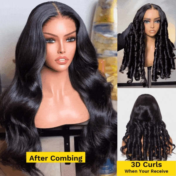 Sunber Body Wave Real Tangle-Free Transparent Lace Wig Pre-Cut Lace Human Hair - 24 /  6*4.75 Glueless Pre-Cut