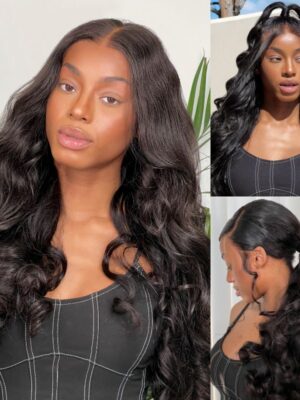 Sunber 7x5 Bye Bye Knots Pre-Cut Lace Put On And Go Wigs 13×4 Pre-Everything Body Wave Wig Pre-Plucked - 26 / 7*5 Bye Bye Knots-No Baby Hair / Bleache