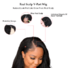 0 Off Sunber Kinky Straight V Part Wigs No Leave Out Yaki Straight Human Hair Wig - 24 / U Part-150%