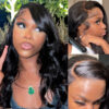 Sunber Body Wave Real Tangle-Free Transparent Lace Wig Pre-Cut Lace Human Hair - 24 / 5*5 HD Glueless Pre-Cut