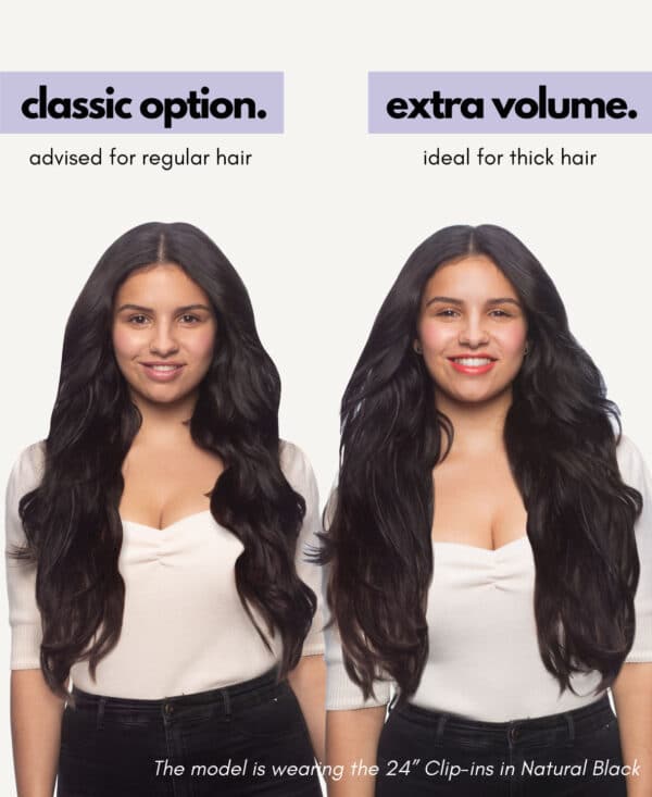 clip-in hair extensions #2 chocolate brown. - 20" / Extra Volume