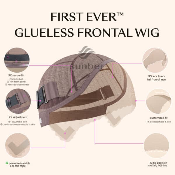 Sunber 6x4.75/ 7x5 Pre-Cut Lace Wear & Go Wigs Body Wave Pre-Plucked Hairline Beginner Friendly - 22 / 13*4 Pre-Cut Lace Frontal / Bleached Knots