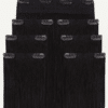 clip-in hair extensions #1b natural black. - 16" / Extra Volume