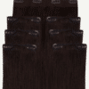 clip-in hair extensions #2 chocolate brown. - 20" / Extra Volume