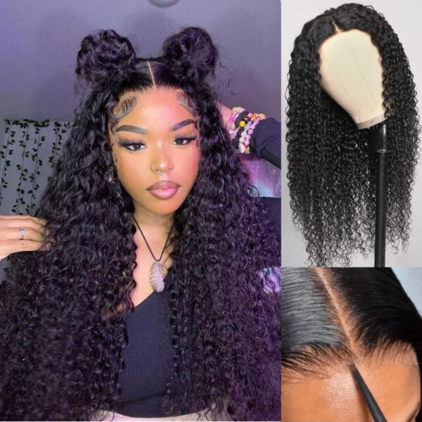 Sunber 5x5 Pre Cut Undetectable HD Lace Wigs Jerry Curly Human Hair Glueless Wear And Go Wigs - 18 / 7x5 Bye Bye Knots-180% Density / Bleached Knots