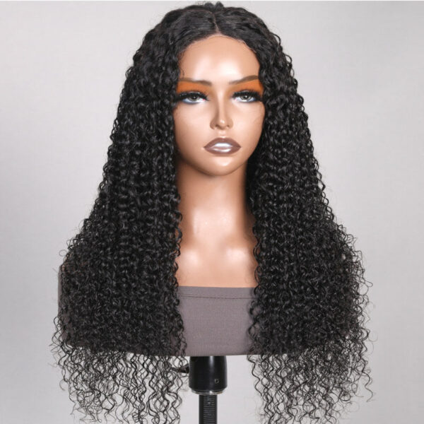 Sunber 5x5 Pre Cut Undetectable HD Lace Wigs Jerry Curly Human Hair Glueless Wear And Go Wigs - 18 / 7x5 Bye Bye Knots-180% Density / Bleached Knots
