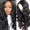 Sunber Luxury Density Body Wave U Part Wig Glueless Human Hair Wigs - 26 / 150%