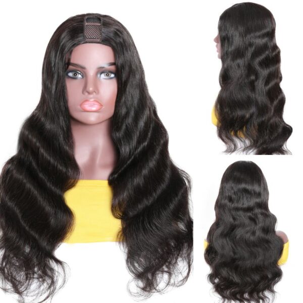 Sunber Luxury Density Body Wave U Part Wig Glueless Human Hair Wigs - 26 / 150%