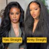 Sunber Yaki Straight 7x5 Bye Bye Knots Lace Grab And Go Closure Wig With Bleach Knots - 14 / 7x5 Bye Bye Knots