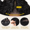 Sunber Kinky Straight V Part Wigs Versatile No Leave Out Yaki Straight Human Hair Wig - 18 / No Lace V Part-150% Density