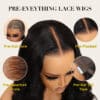 Extra 70% OFF | Sunber 4C Kinky Straight Lace Wig 13X4 Lace Front Human Hair Wigs With Baby Hair - 22 (Free Gifts Value ) / Kinky Edge 13*4 Lace Fr