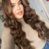 invisible clip-in hair extensions #6 light brown. - 14" / Classic