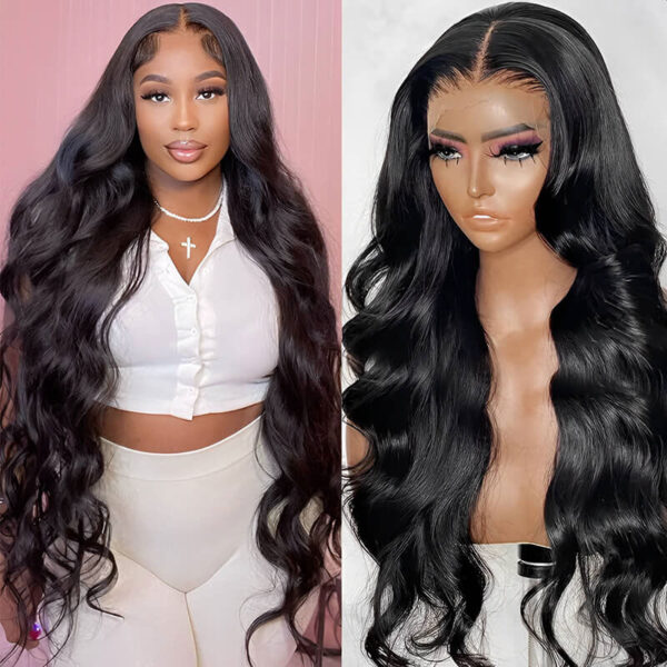 FABA Black Wig 4x4/13x4/13x6 Transparent Lace Front Wig 150% Density Wig - 4x4 Lace / Yes（+） / 30inch