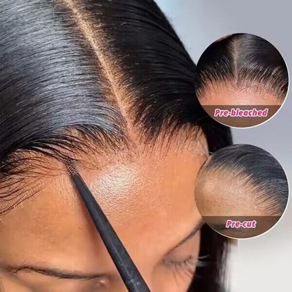 Wear&Go 1B/27# Piano Highlights Color Body Wave Transparent Lace Wig Short Bob Human Hair Wig - 5x5 / 150% / 14inch