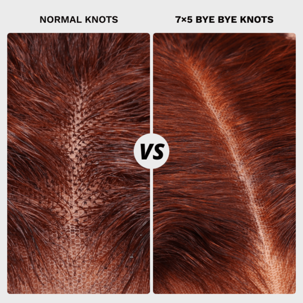 Extra 60% OFF | Sunber Reddish Brown Jerry Curly 13x4/7×5 Bye Bye Knots Lace Front Wig Real Human Hair - 20 / 7×5 Bye Bye Knots-180%