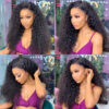 Flash Sale 0 Off Sunber Afro Kinky Curly 5x5 HD Transparent Lace Closure Wig 180% Density Glueless Human Hair Wig - 28