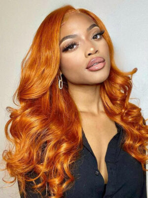Ginger Wig Body Wave Lace Front Wig Hair Wig 4x4/13x4/13x6 Transparent Lace Front Wig - 4x4 Lace / 150% / 22inch