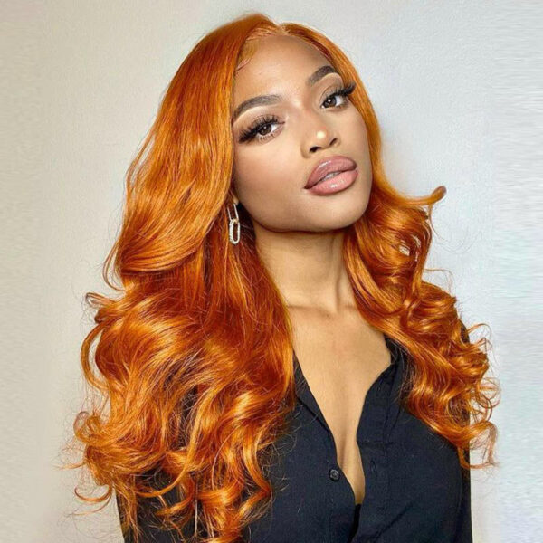 Ginger Wig Body Wave Lace Front Wig Hair Wig 4x4/13x4/13x6 Transparent Lace Front Wig - 4x4 Lace / 150% / 24 Carriesnipesss Offer 24⭐
