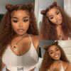 Pre-Cut Lace Wear Go Glueless Wig Dark Brown Pure Color Curly Breathable - 13x4 Lace / 180% Density / 20 inch