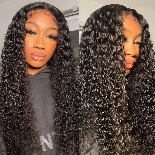 【180%】Sunber Jerry Curly Glueless Wigs 13x4 HD Transparent Lace Front Wigs 5x5 HD Lace Wig Flash Sale - 18" / 13*4 HD Lace Front-180%