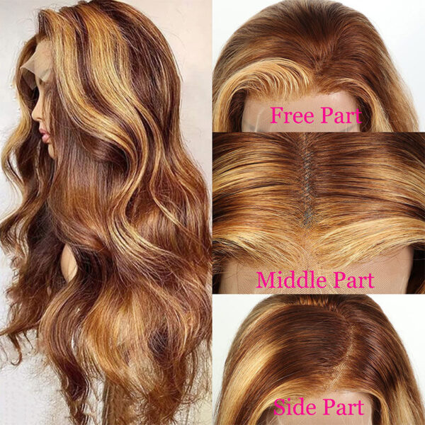 Faba Honey Blonde Wig Piano Color Body Wave Wig 360 HD Lace Front Wig - 360 Lace / 150% / 28inch