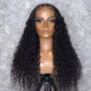 FABA Wigs Best 360 Transparent Lace Front Wigs Pre Cut Black Curly Wig - 360 Lace / 180% / 20inch