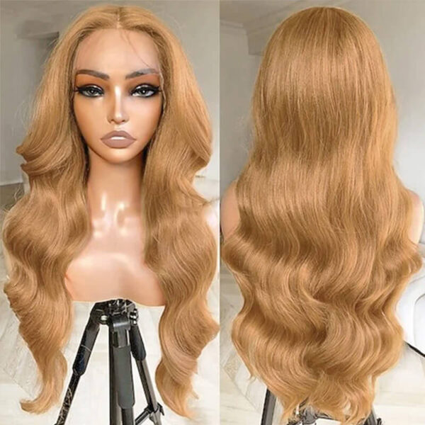 Clear Lace Body Wave 4x4/13x4/13x6 HD Lace Front Wigs 180% Density Human Hair For Honey Blonde Color - 13x6 Lace / Yes（+） / 28
