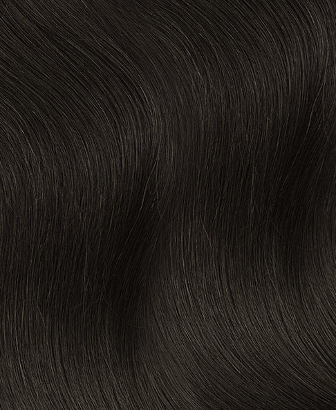 Invisible clip-in hair extensions #1c dark brown. - 24" / Extra Volume