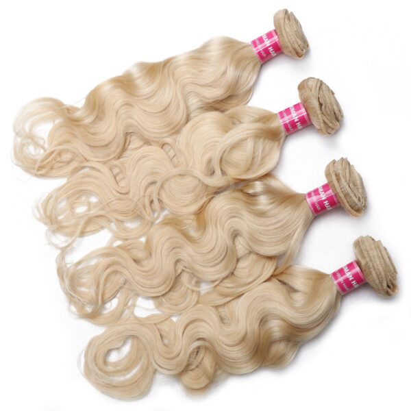 Sunber 613 Blonde Hair Weave 4 Bundles Body Wave Virgin Human Hair Extension - 12 12 12 12