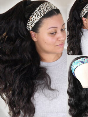 Sunber Amber Ansah Recommend Zero Skill Body Wave Headband Wigs Wear & Go Glueless Human Hair Wigs - 22 / Natural Black