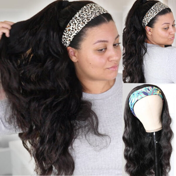 Sunber Amber Ansah Recommend Zero Skill Body Wave Headband Wigs Wear & Go Glueless Human Hair Wigs - 22 / Natural Black