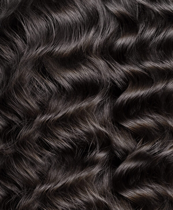 curly ponytail - #1b natural black. - 14 inches